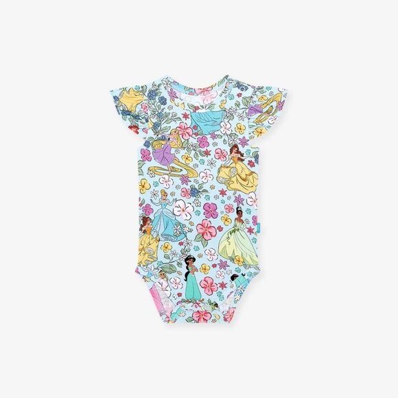 NWT Posh Peanut Disney Princess Ruffled Cap Sleeve Basic Bodysuit size 2T - Picture 2 of 6